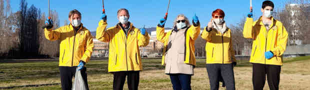 Al Parco Tarello plogging dei Volontari di Scientology