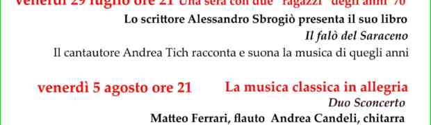 Venerdì 29 Luglio a Celle Ligure (Sv) ospite lo scrittore Alessandro Sbrogiò