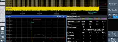 Avec sa capacité d'analyse du taux de clics, le récepteur de test EMI de gamme R&S EPL1000