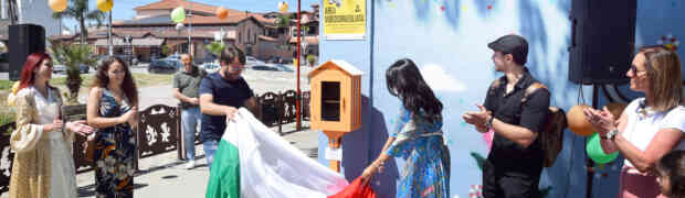 INAUGURATA LA CASETTA DEI LIBRI PER BAMBINI IN PIAZZA FALCONE A CASALUCE